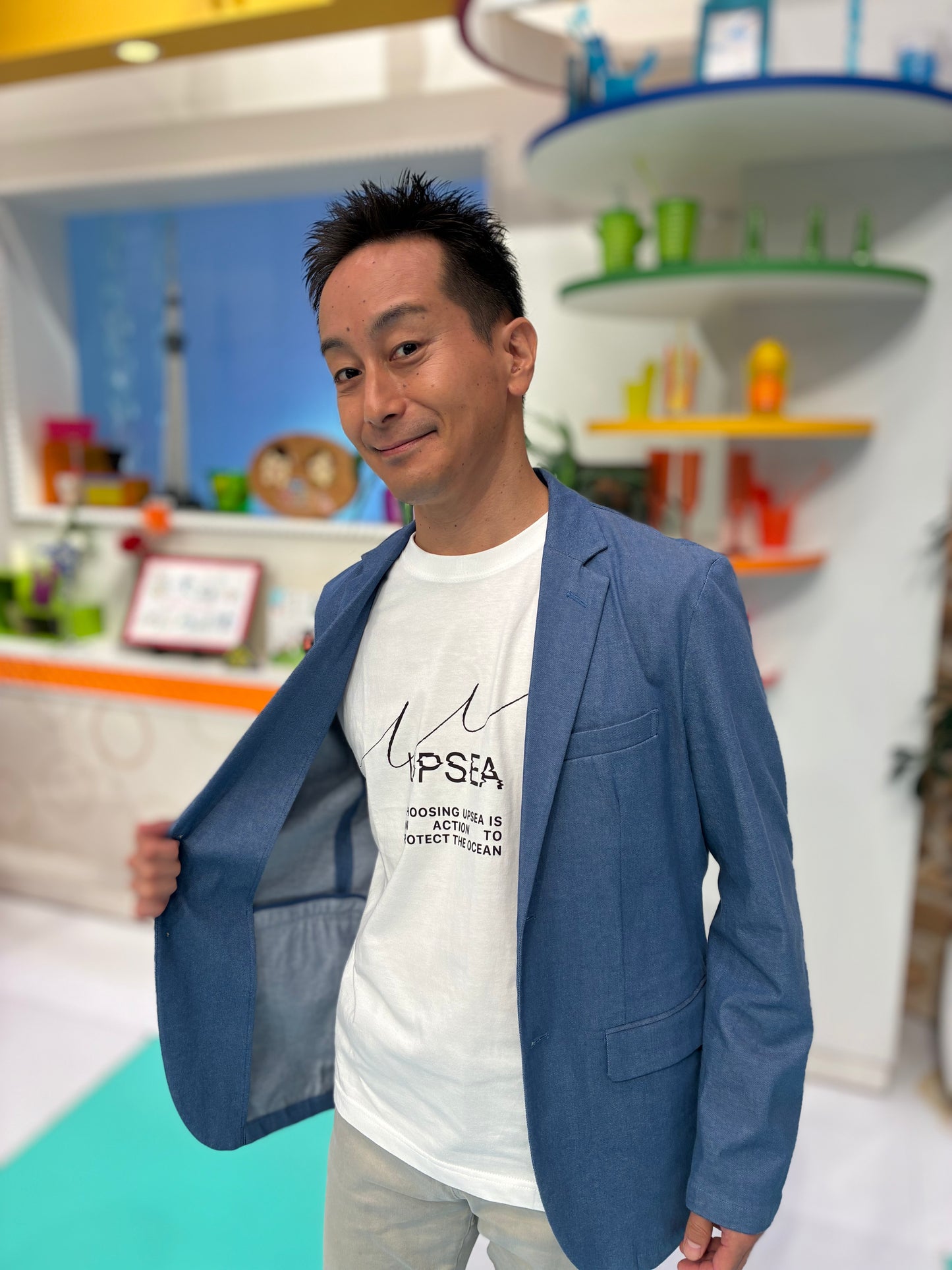 UPSEA  メインロゴTシャツ~ with Yohei Tanaka  ~ ミントグリーン