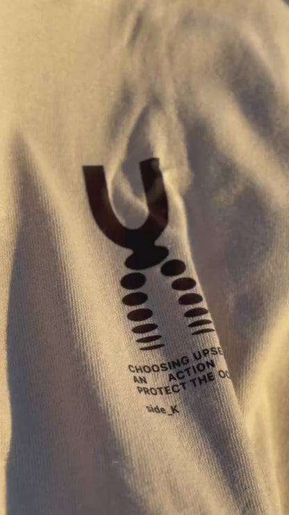 UPSEA side_K ロゴTシャツ ライトグレー